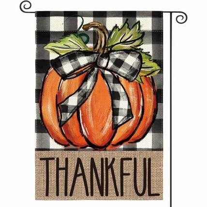 FQ2545716 Autumn Thankful pumpkin Garden Flag Double-Sided Pumpkin FQ2545716 Autumn Thankful pumpkin Garden Flag Double-Sided Pumpkin