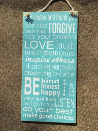 wd 01025 - Life Rules Wood Sign wd 01025 - Life Rules Wood Sign