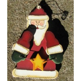 Wood Christmas Ornament 1000 - Santa