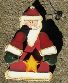 Wood Christmas Ornament 1000 - Santa
