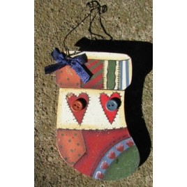 Wood Christmas Ornament wd1010 - christmas stocking