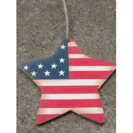 Patriotic Wood Star 1064 - Patriotic Star 