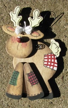 1092 - Reindeer Wood Ornament