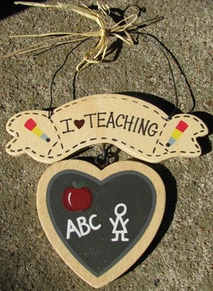 1133 - I Love Teaching wood heart  1133 - I Love Teaching wood heart