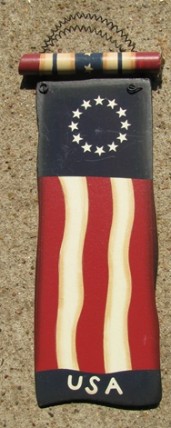 wd1156 - Flag with Firecracker Wood Sign wd1156 - Flag with Firecracker Wood Sign