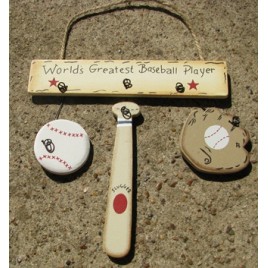  1200C  Worlds Greatest Baseball  Player wood sign