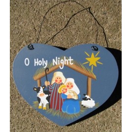 1330 - O Holy Night Wood Christmas Ornament 