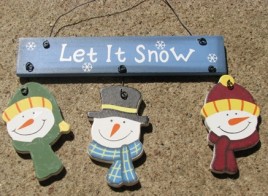 WD1341 - Let it Snow Wood sign 