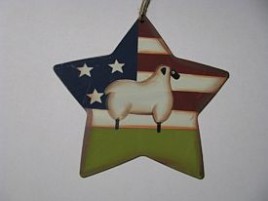 WD1381 - America Sheep Metal Star 