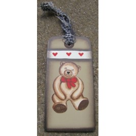 WD1462 - Teddy Bear Wood Gift Tag 