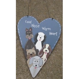 WD2048 - Cold Nose Warm Heart Wood Sign