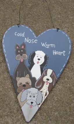 WD2048 - Cold Nose Warm Heart Wood Sign WD2048 - Cold Nose Warm Heart Wood Sign