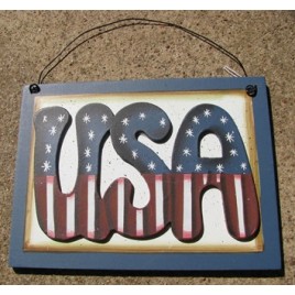 WD2054 - USA wood sign