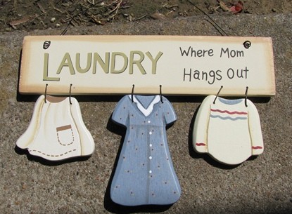 WD2067 - Laundry Where Mom Hangs Out wood sign WD2067 - Laundry Where Mom Hangs Out wood sign