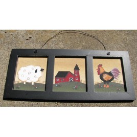 WD2078 - Sheep Barn Chicken Canvas wood sign WD2078 - Sheep Barn Chicken Canvas wood sign