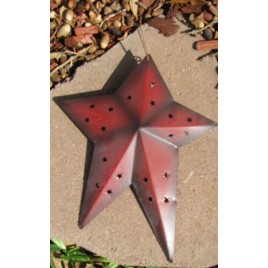 wd2123 - Red 3d Tin Punched Star wd2123 - Red 3d Tin Punched Star
