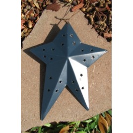 wd2125 - Blue 3d Tin Punched Star