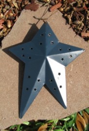 wd2125 - Blue 3d Tin Punched Star
