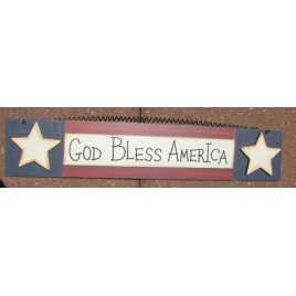 Patriotic Wood Sign 465 - God Bless America 