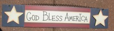 Patriotic Wood Sign 465 - God Bless America Patriotic Wood Sign 465 - God Bless America