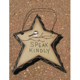  WD809 - Speak Kindly wood star 