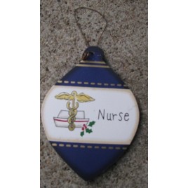  Wood Christmas Ornament wd858 - Nurse 