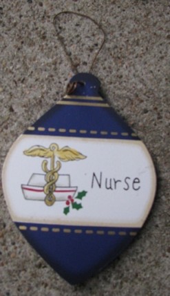  Wood Christmas Ornament wd858 - Nurse 