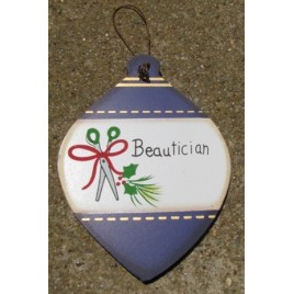 Wood Ball Christmas Ornament wd860 - Beautician  Wood Ball Christmas Ornament wd860 - Beautician