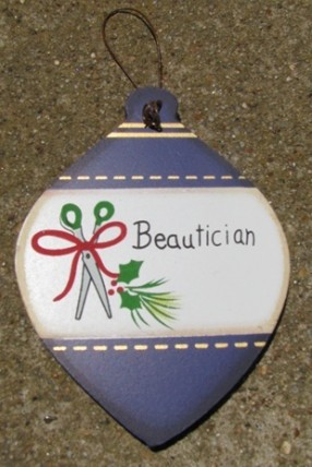 Wood Ball Christmas Ornament wd860 - Beautician  Wood Ball Christmas Ornament wd860 - Beautician