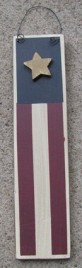 WD87-Patriotic Wood Flag 