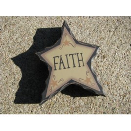 Primitive Wood WD902 - Faith Standing Star Primitive Wood WD902 - Faith Standing Star