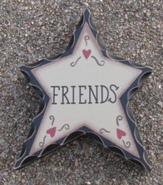 Primitive Wood WD907 - Friends Standing Star 