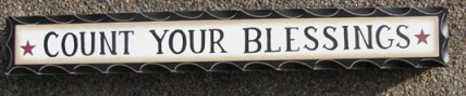 wd950 - Count Your Blessings Wood Block wd950 - Count Your Blessings Wood Block