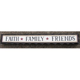 wd951- Faith Family & Friends wood block