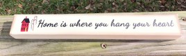 WD983 Home is where you hang your heart wood block 