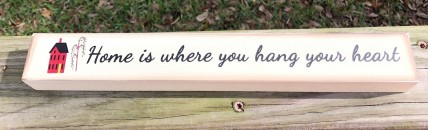 WD983 Home is where you hang your heart wood block WD983 Home is where you hang your heart wood block
