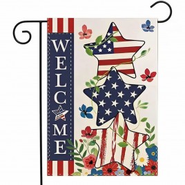 HE2110657 Patriotic Welcome Garden Flag double sided