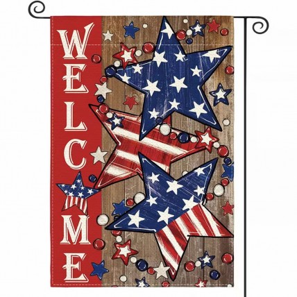 TP2162694 Welcome American Stars And Stripes garden flag double sided TP2162694 Welcome American Stars And Stripes garden flag double sided