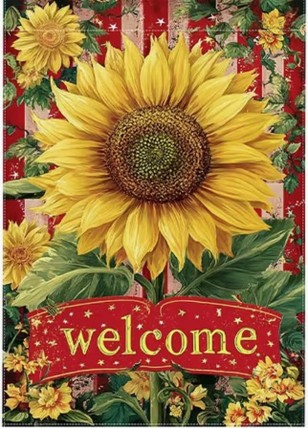 80M5355G04 Sunflowers American Flag Patriotic Garden Flag 80M5355G04 Sunflowers American Flag Patriotic Garden Flag