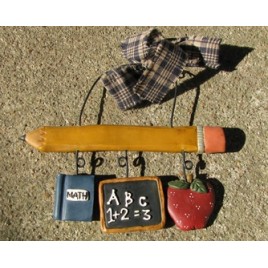 WW647-Math Apple & Slate Resin Sign 