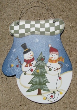 2079 - Snowman Wood Mitten