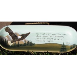 Primitive Wood Plate XP2F - Isaiah 40:31
